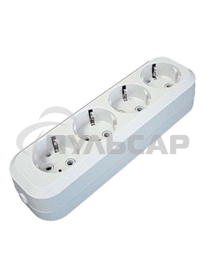 Колодка удлинителя 4-м АВС-пл. с заземл. UNIVersal E304