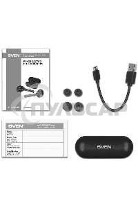 Беспроводные внутриканальные стереонаушники с микрофоном SVEN E-705BT, черный матовый (Bluetooth, TWS, магнитный зарядный кейс) Беспроводные внутриканальные стереонаушники с микрофоном SVEN E-705BT, черный матовый (Bluetooth, TWS, магнитный зарядный кейс)