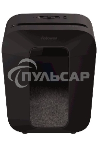 Шредер Fellowes PowerShred LX41 черный (секр.P-4)/перекрестный/8лист./17лтр./скрепки/скобы/пл.карты
