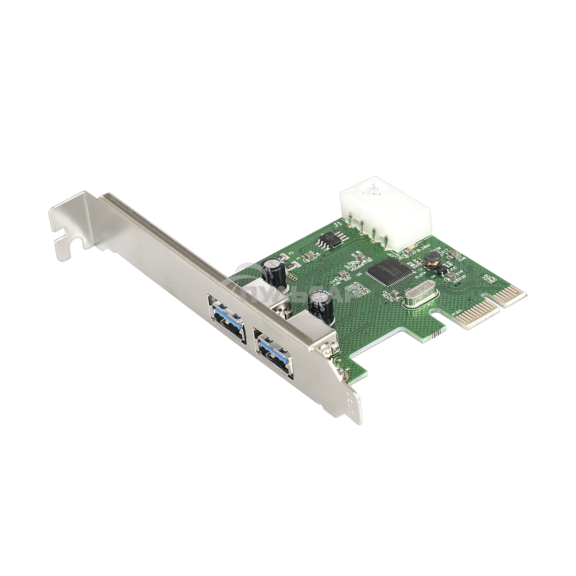 Контроллер ExeGate EXE-319 PCI-E 2.0, 2*USB 3.0 ext, разъем доп.питания (OEM)