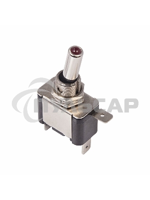 Тумблер 12V 25А (3c) ON-OFF однополюсныйс красной LED подсветкойRexant