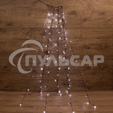 Елочная гирлянда с кольцом Neon-night, 7 нитей по 1,8 метра, цвет диодов белый, не соединяется