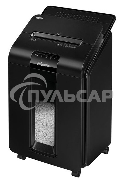 Шредер Fellowes AutoMax 100M (секр.P-4)/фрагменты/100лист./23лтр./скрепки/скобы/пл.карты