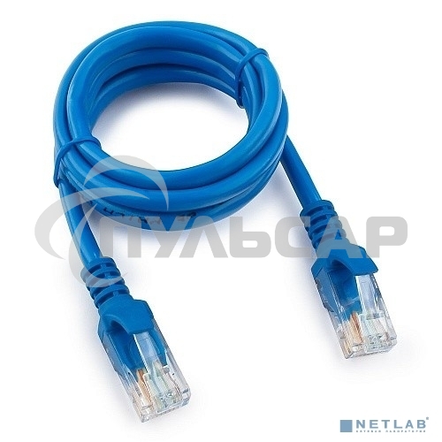 Патч-корд UTP Cablexpert кат.5e, 1м, литой, многожильный (синий)