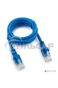 Патч-корд UTP Cablexpert кат.5e, 1м, литой, многожильный (синий)