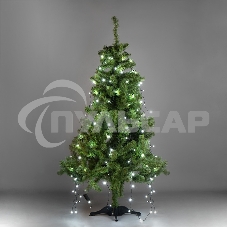 Елочная гирлянда с кольцом Neon-night, 7 нитей по 1,8 метра, цвет диодов белый, не соединяется