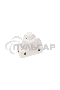 Выключатель-кнопка 250V 2А (2с) ON-OFF белый (для настольной лампы) Rexant