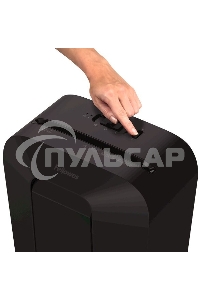 Шредер Fellowes PowerShred LX41 черный (секр.P-4)/перекрестный/8лист./17лтр./скрепки/скобы/пл.карты