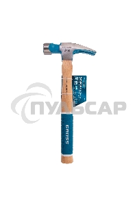 Молоток-гвоздодер, 680 г, угол 75, магнит, обрезиненная рукоятка AMERICAN HICKORY GROSS