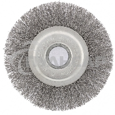Щетка для УШМ СИБРТЕХ, 125 мм посадка 22,2 мм плоская, витая проволока 0,3 мм 746567