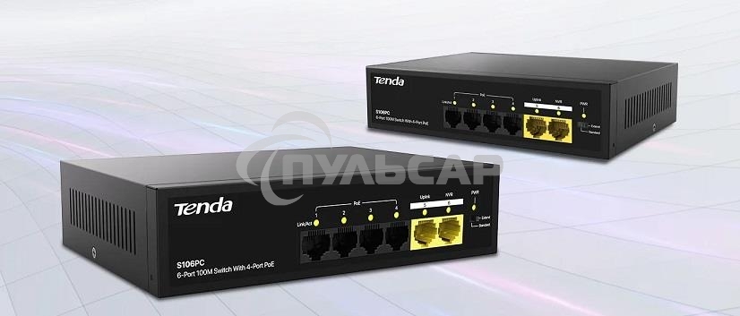 Коммутатор Tenda S106PC 6PORT 100M
