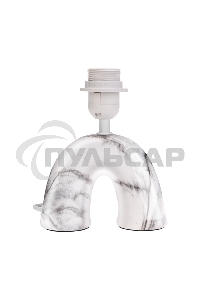 Светильник декоративный настольный Форте, основание дуга под белый мрамор, черный абажур, цоколь Е27, 60Вт Rexant