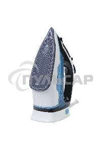 Утюг беспроводной Galaxy GL 6151, белый с голубым, паровой, 2200 Вт, функции: автоотключение, самоочистка, антикапля, антинакипь, функция увлажнения, вертикальное отпаривание, индикатор нагрева, защита от перегрева, резервуар для воды 320 мл, керамическое