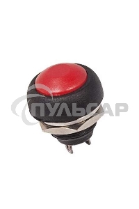 Выключатель-кнопка Rexant 250V 1А (2с) OFF-(ON) Б/Фикс красная Micro