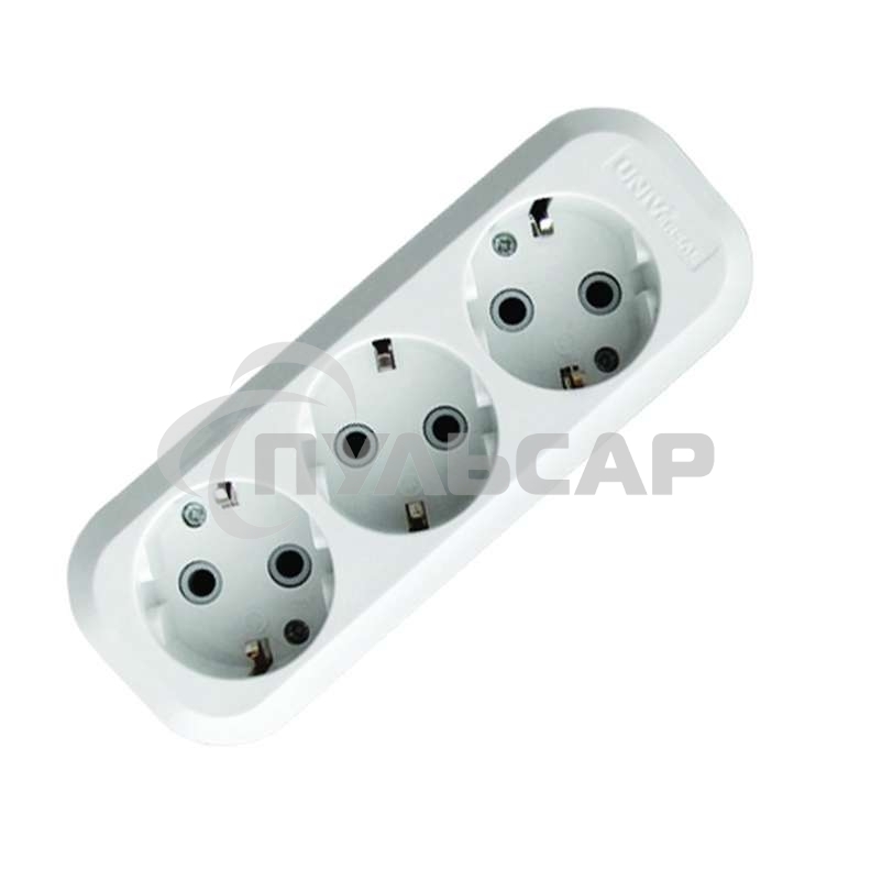 Колодка удлинителя 3-м АВС-пл. с заземл. UNIVersal E303