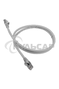 Патч-корд Lanmaster FTP LAN-PC45/S6A-5.0-GY вилка RJ-45-вилка RJ-45 кат.6А 5м серый LSZH (уп.:1шт)