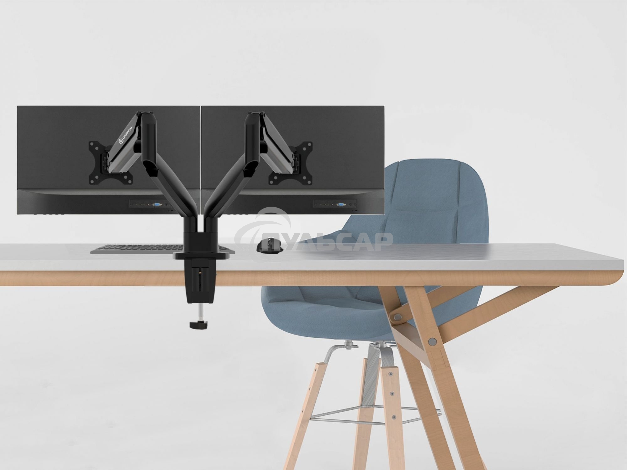 Кронштейн для 2 мониторов ONKRON G200 для монитора 13