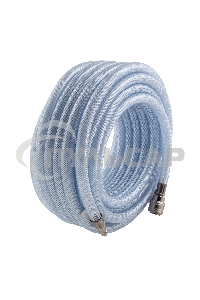 Шланг STELS 57025пневматический пвх 10x16мм 18 бар армированный прозрачный быстросъемное соединени