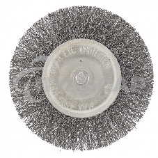 Щетка для дрели Сибртех 100 мм, плоская со шпилькой, витая проволока 0,3 мм 744507