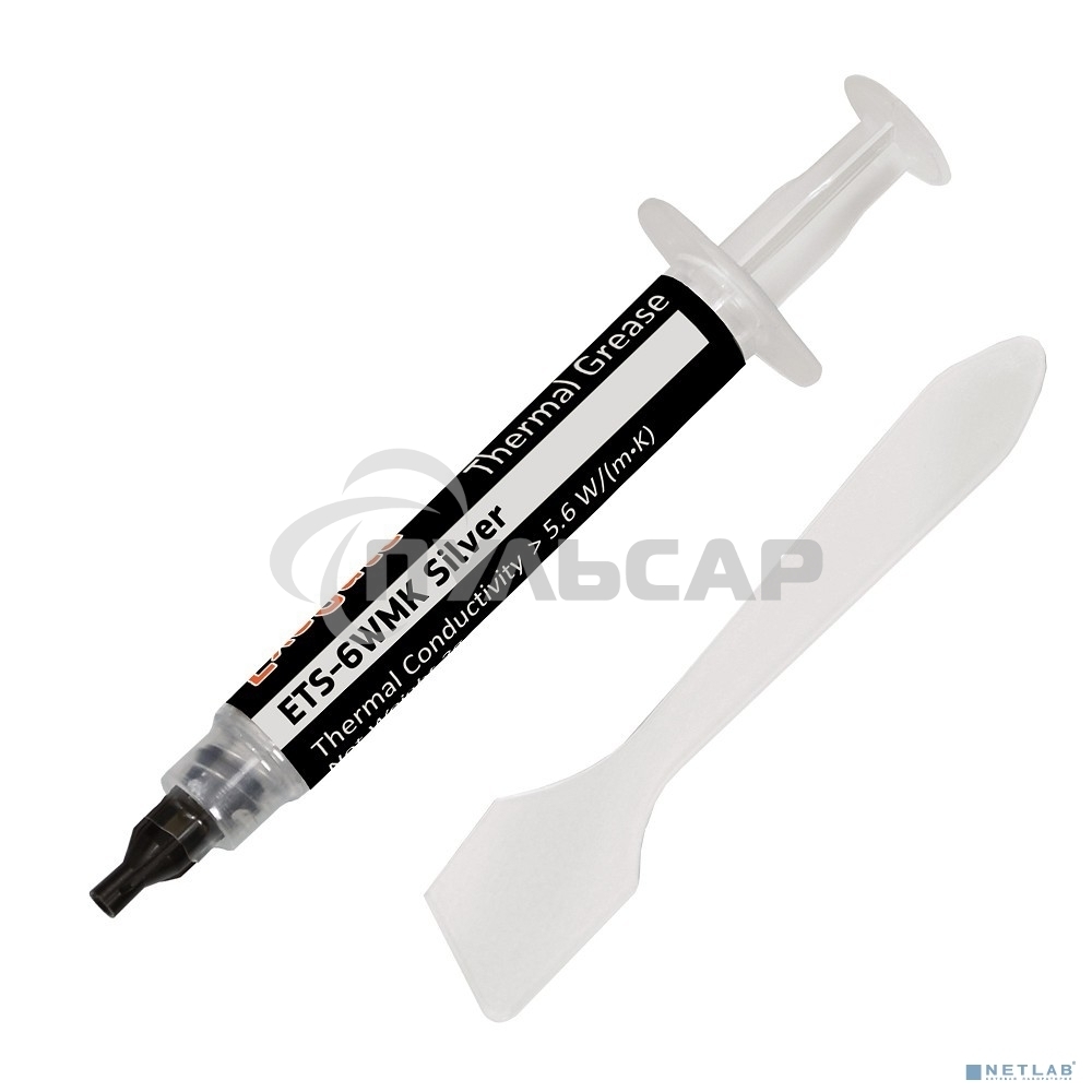 Термопаста ExeGate ETS-6WMK Silver, шприц с лопаткой, 4г