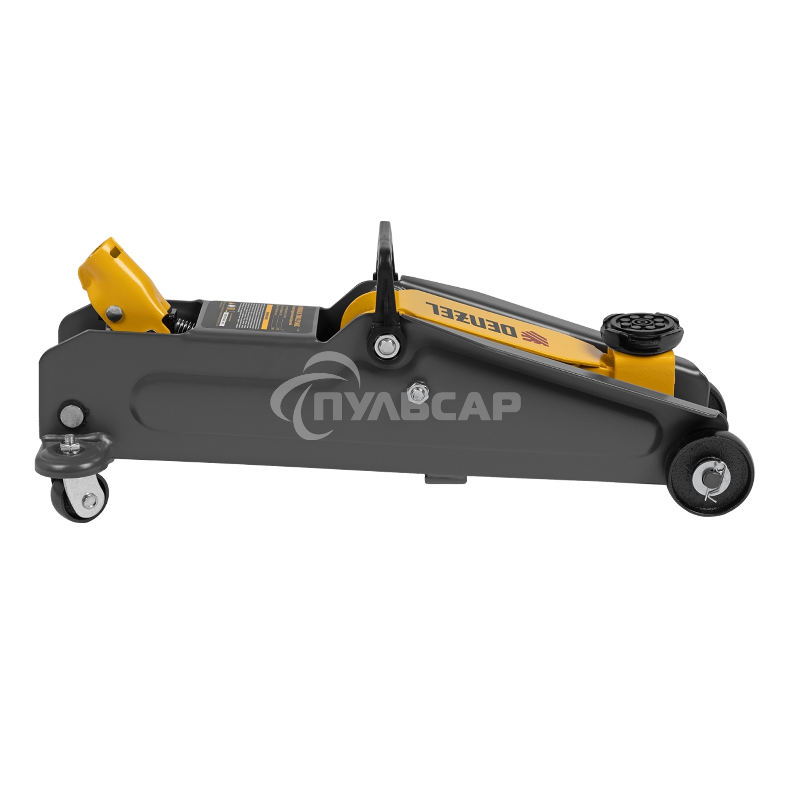 Домкрат гидравлический подкатной Denzel, 2 т, 135-385 мм 51230