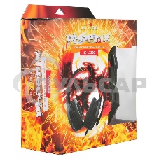 Наушники с микрофоном Oklick Phoenix HS-L320G черный/красный1.9м мониторы оголовье (NO-3000)