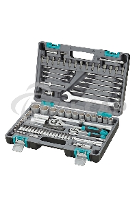 Набор инструментов STELS 141051/2'' 1/4'' CrV пластиковый кейс  82 предм.