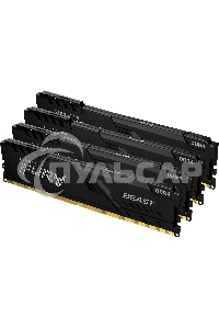 Оперативная память Kingston Fury Beast, DDR4, 32Gb (4x8GB), 3600MHz, CL17, DIMM, с радиаторами, черный