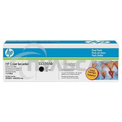 Картридж лазерный двойная упаковка HP CC530AD черный LJ CP2025/CM2320