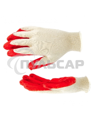Перчатки трикотажные с натуральным латексным обливом, 13 класс Россия