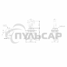 Тумблер 220V 10А (3c) ON-OFF-ON однополюсныйMiniRexant