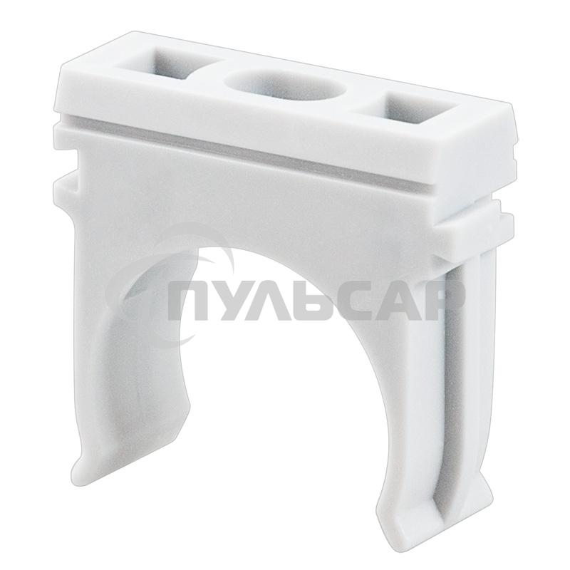 Крепеж-клипса для труб Rexant, Ø20 мм, серый, 100 шт./уп.