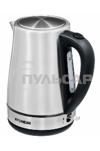 Чайник электрический Hyundai HYK-S3020 1.7л. 2200Вт серебристый матовый/черный (корпус: металл)