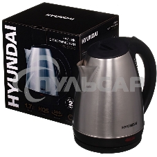 Чайник электрический Hyundai HYK-S1030 1.7л. 2200Вт серебристый матовый/черный (корпус: металл)