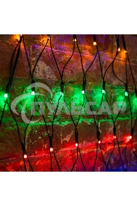 Гирлянда Neon-night Сеть 2х2х1.5 м, свечение с динамикой, прозрачный ПВХ, 136 LED, 230 В, цвет свечения мультиколор