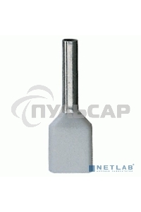 Наконечник-гильза изол. НГИ2 4.0-12 сер. (уп.100шт) ИЭК UTE10-D4-0-100