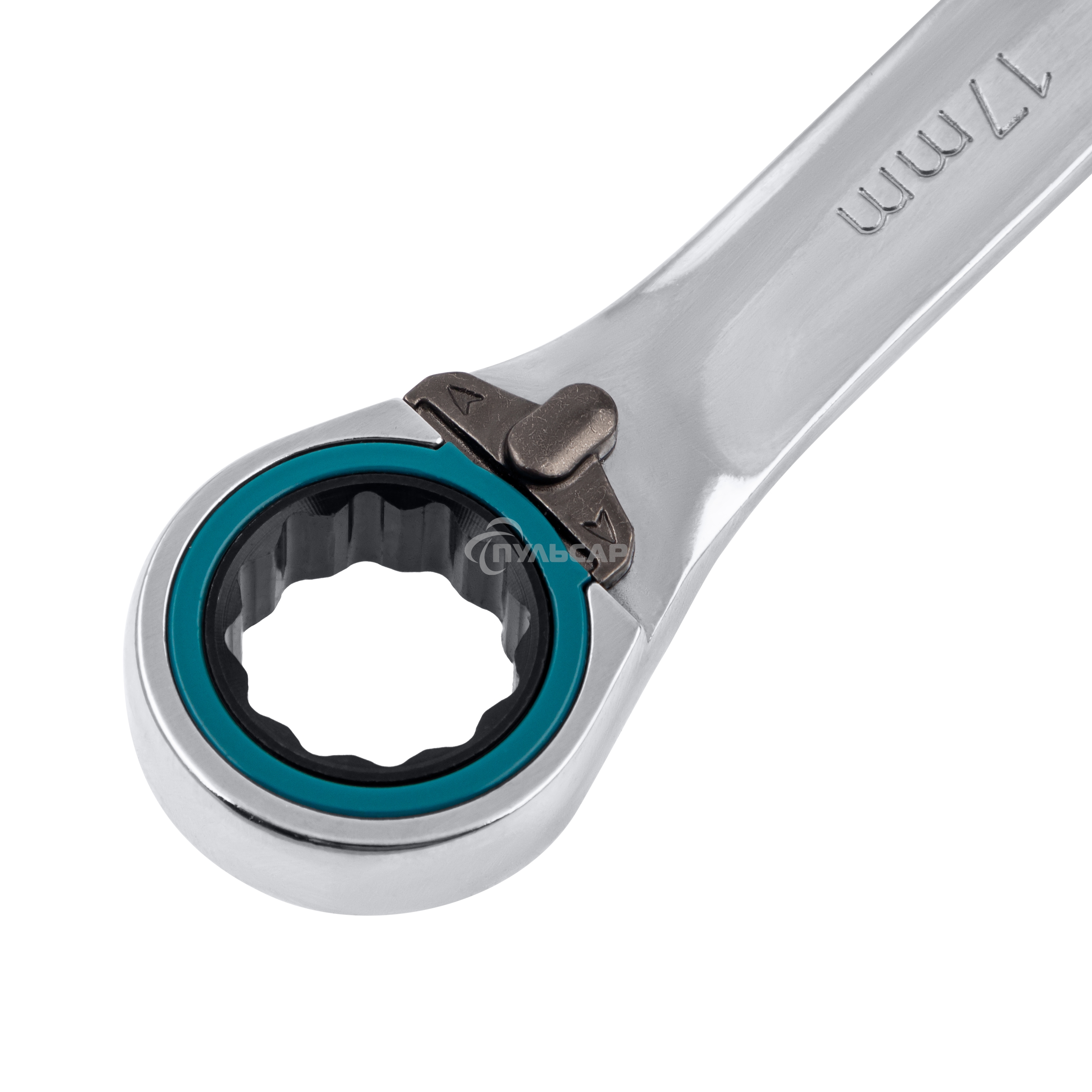 Набор ключей комбинированных с трещоткой, 8 - 19 мм, 7шт., реверсивные, CrV Gross