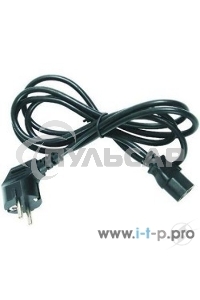 Шнур сетевой, евровилка угловая - евроразъем С13, кабель 3x0,75 мм², длина 1,8 метра (PVC пакет) Rexant