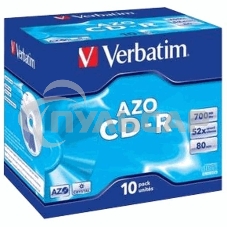 Диск CD-R Verbatim 700Mb 52x Jewel case (10шт) (43327)