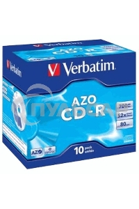 Диск CD-R Verbatim 700Mb 52x Jewel case (10шт) (43327)
