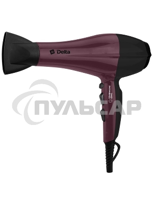 Фен Delta DL-0937 черный с бордовым