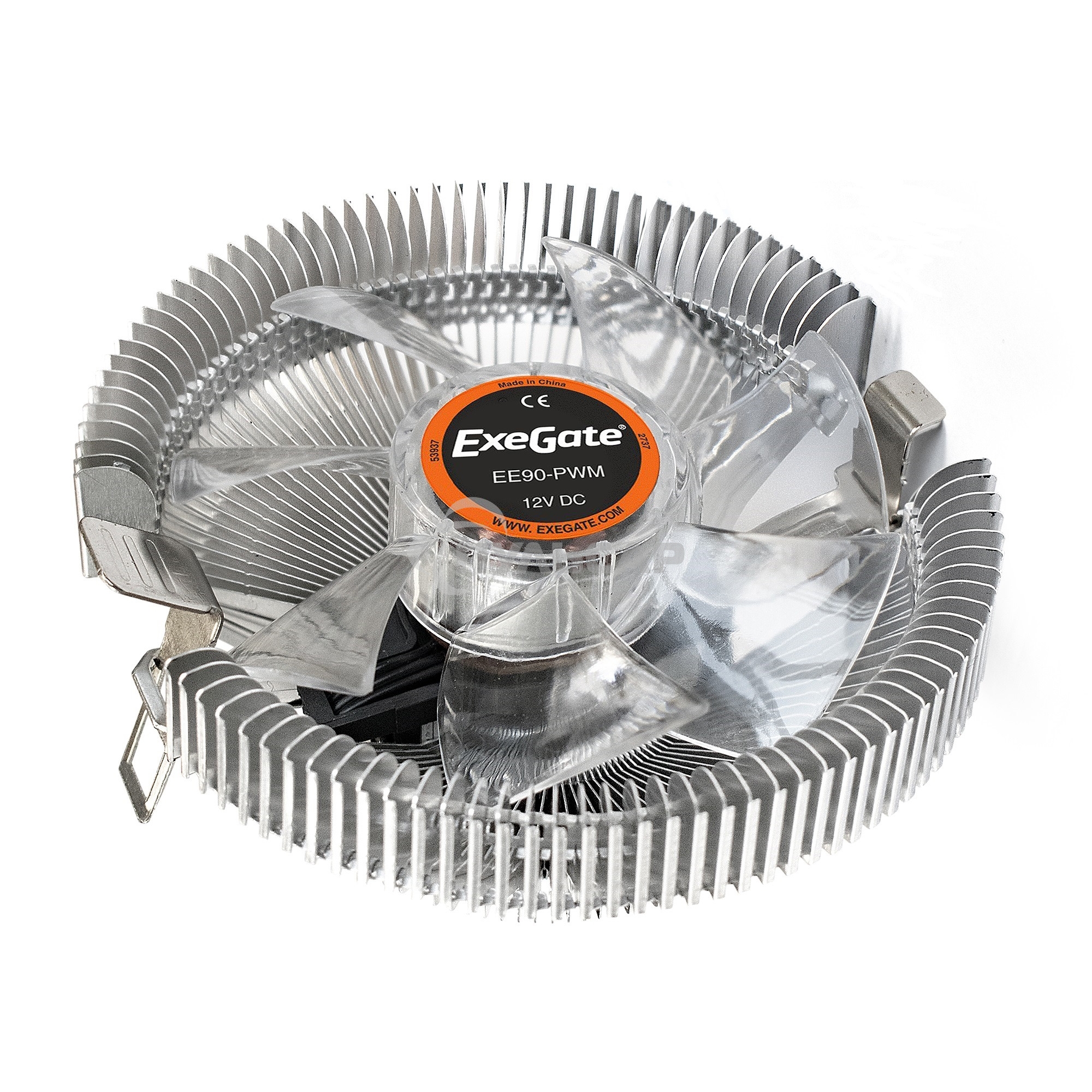 Кулер для процессора ExeGate EE90-PWM серебристый, 90 мм, алюминий, 2400 об/мин, 22 дБ, 4 pin, 75 Вт, 46 мм