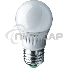 Лампа светодиодная Navigator NLL-P-G45-5-230-2.7K-E27 5Вт шар 2700К тепл. бел. E27 330лм 220-240В