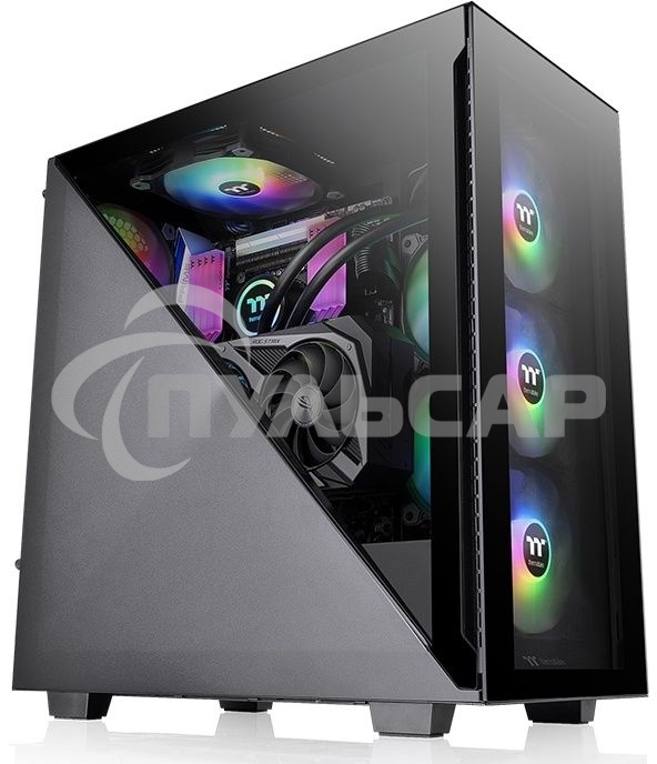 Компьютерный корпус Thermaltake Divider 300 TG ARGB черный без БП ATX 2x120мм 2xUSB 3.0 audio front door bott PSU