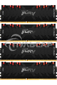 Оперативная память Kingston Fury Renegade, DDR4, 16Gb (2x8Gb), 3600MHz, CL16, DIMM, с радиаторами, RGB, черный