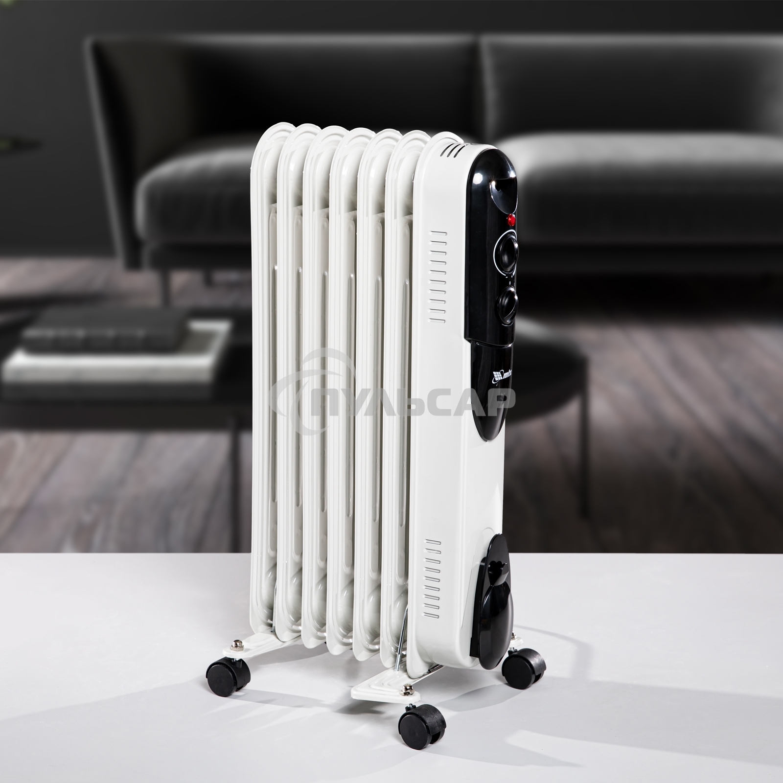 Обогреватель масляный MTX OCH-1500, белый, 1500 Вт, 15 м2, термостат