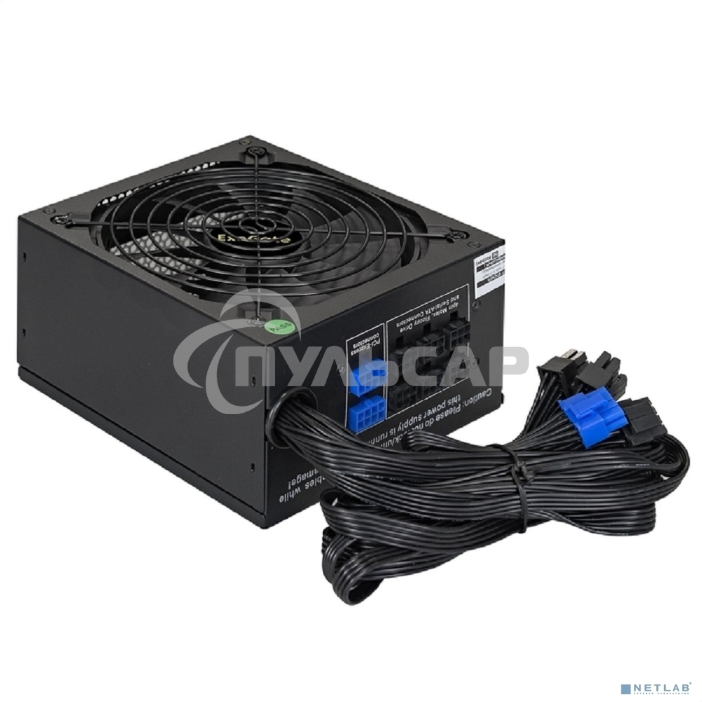 Блок питания серверный 700W ExeGate ServerPRO-700RADS (ATX, for 3U+ cases, APFC, КПД 80% (80 PLUS), 14cm fan, 24pin, 2(4+4)pin, PCIe, 5xSATA, 4xIDE, FDD, Cable Management, black)