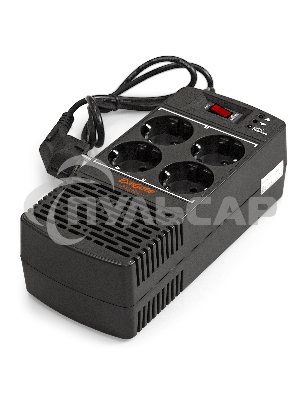 Стабилизатор ExeGate Power AD5000-600 (600VA/300W, диапазон 150...280В, 4 евророзетки)