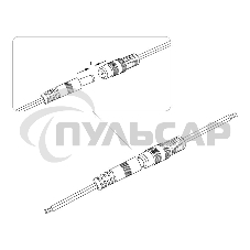 Разъем питания гнездо 2.1х5.5 с проводом 20 см Rexant