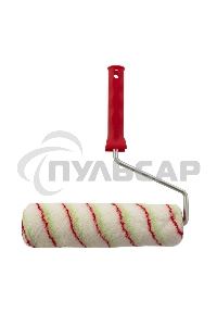Валик Эмали, 250 мм, ворс 12 мм, D - 48 мм, D ручки - 8 мм, полиамид,полиакрил Сибртех